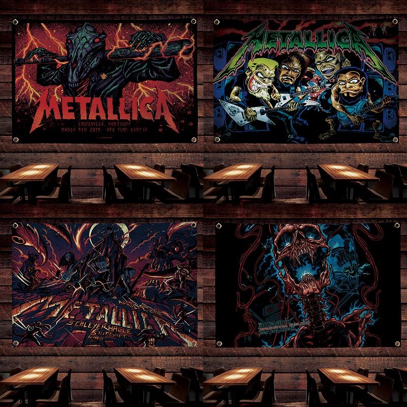 Kain dekorasi dinding musik rock Eropa dan Amerika, kain penutup dinding bar bening, dekorasi dindin