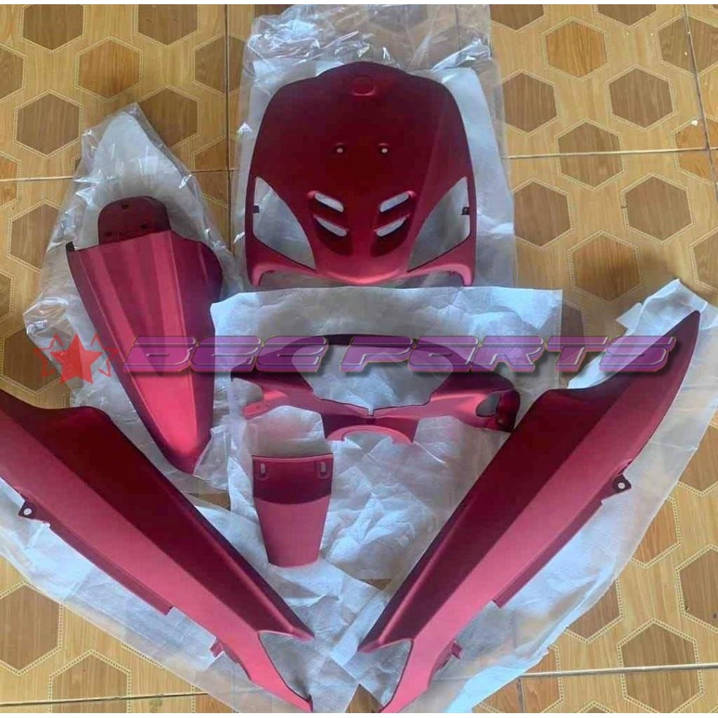 Body mio sporty fullset halus merah doff