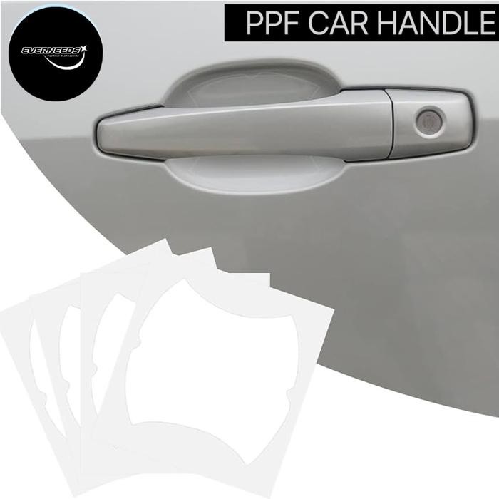 pelindung handle pintu mobil premium - sticker handle ppf tebal 150micron anti baret kuku transparan