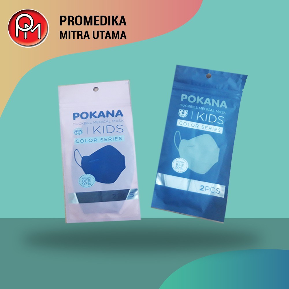 Masker Sachet Pokana Duckbill Anak Kids Kemasan Sachet