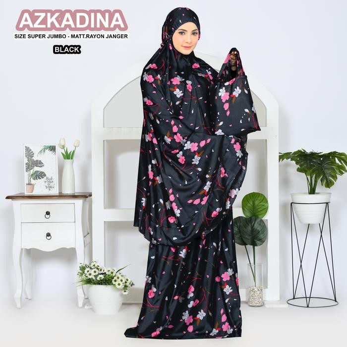 Baligrosir Mukena Dewasa Jumbo Azkadina Terbaru 2024 Murah Adem Rayon Bali Fit BB 90kg Bigsize - Azk