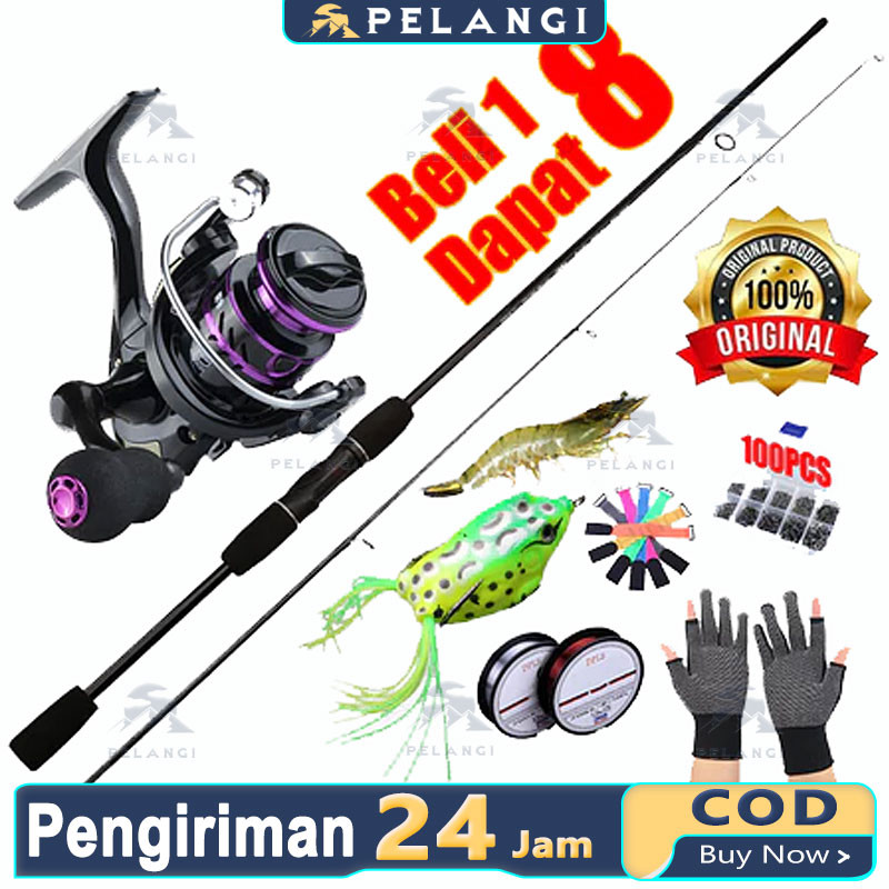 Set Pancing 1.8m/2.1m Joran Pancing 1000-4000 Reel Pancing 150M Senar Pancing Umpan Combo pancingan 