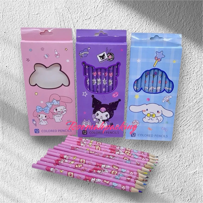 

Pensil warna 12 pcs pensil warna untuk anak anak karakter lucu