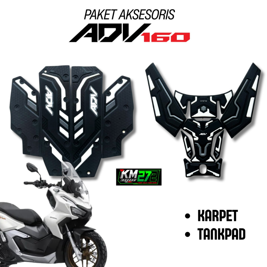 Paket Aksesoris  ADV 160 2022 - 2025  / Karpet & Tankpad ADV 160  Full Karet Premium KM272