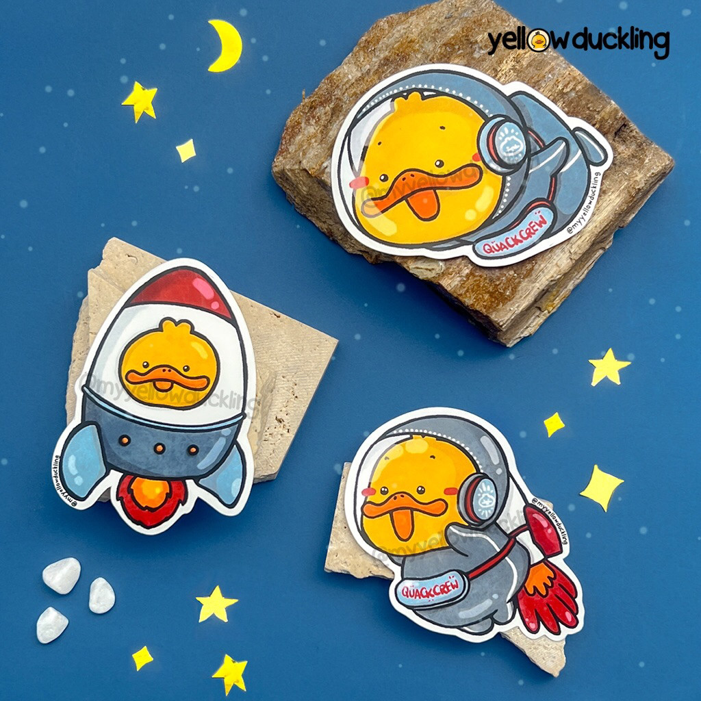 

STICKER JUMBO - ITIK ANGKASA - ITIK ASTRONOT - STICKER JOURNALING - STIKER JOURNAL PLANNER