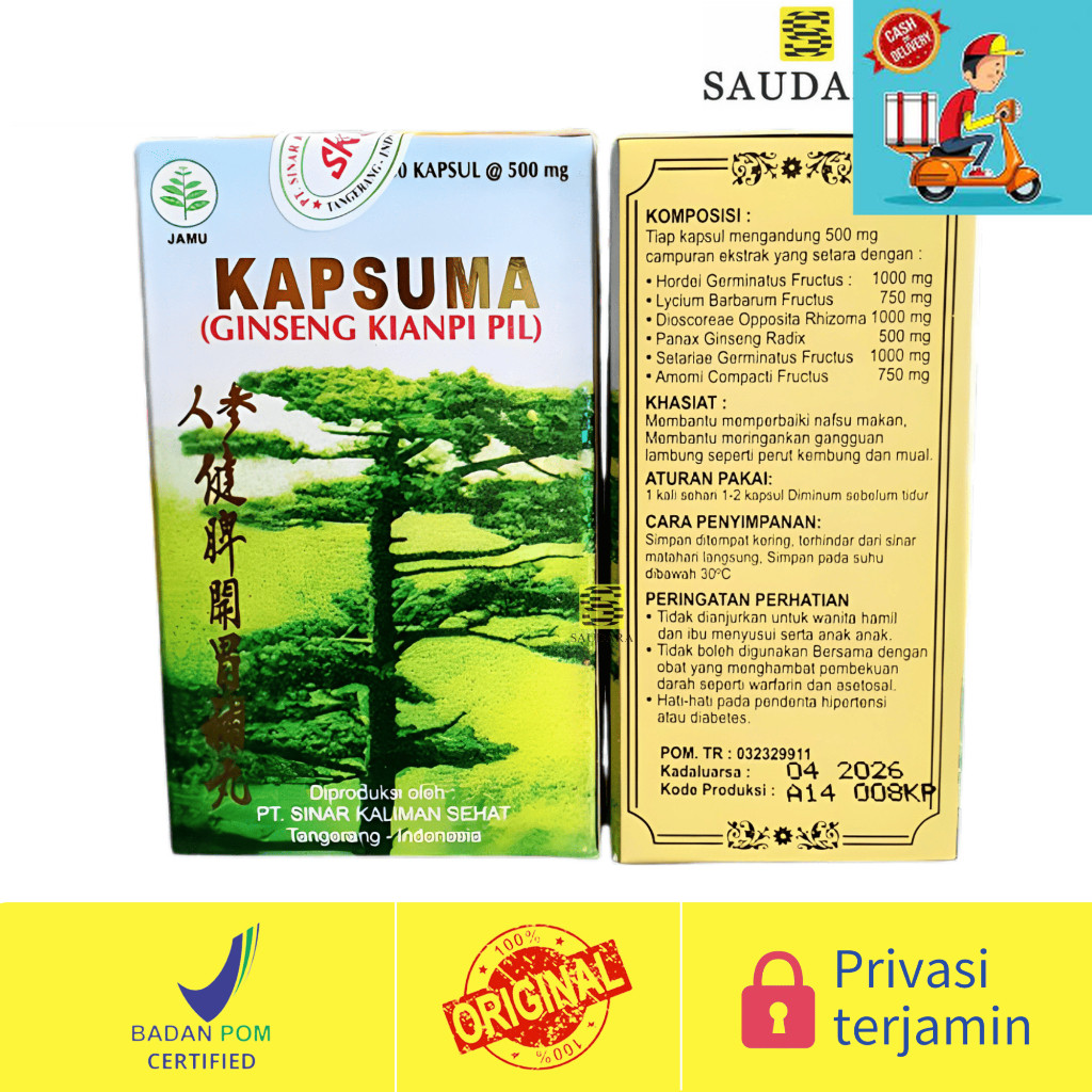 

PROMO DISKON Kapsuma ginseng Kianpi Pill (60 Kapsul)