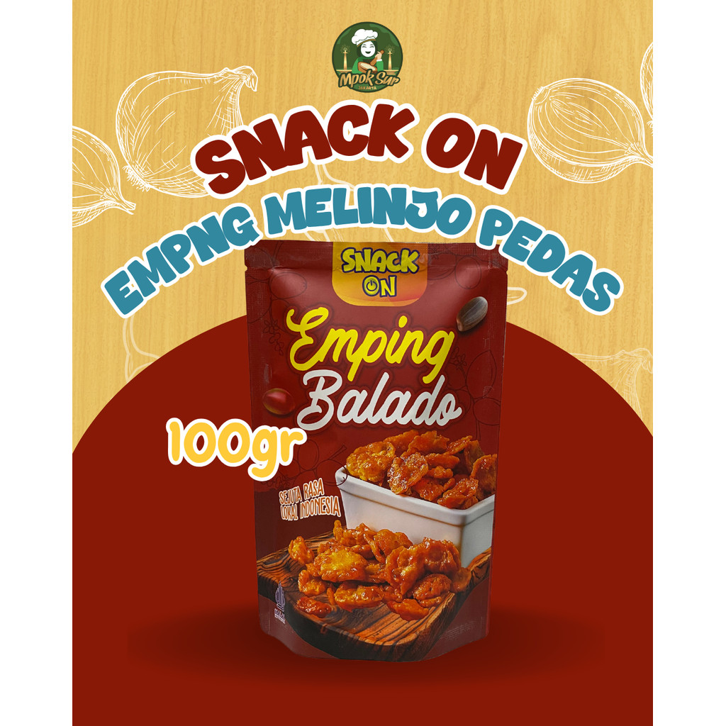 

Snack On Emping Melinjo Balado Pedas Manis 100gr