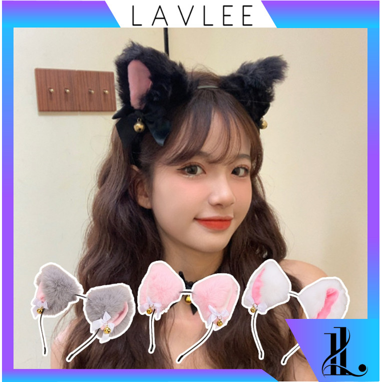 LAVLEE F5892 Bando Telinga Kucing Nekomimi / Cosplay Furry Headband Cat Ears / Bando Bell Kucing Cos