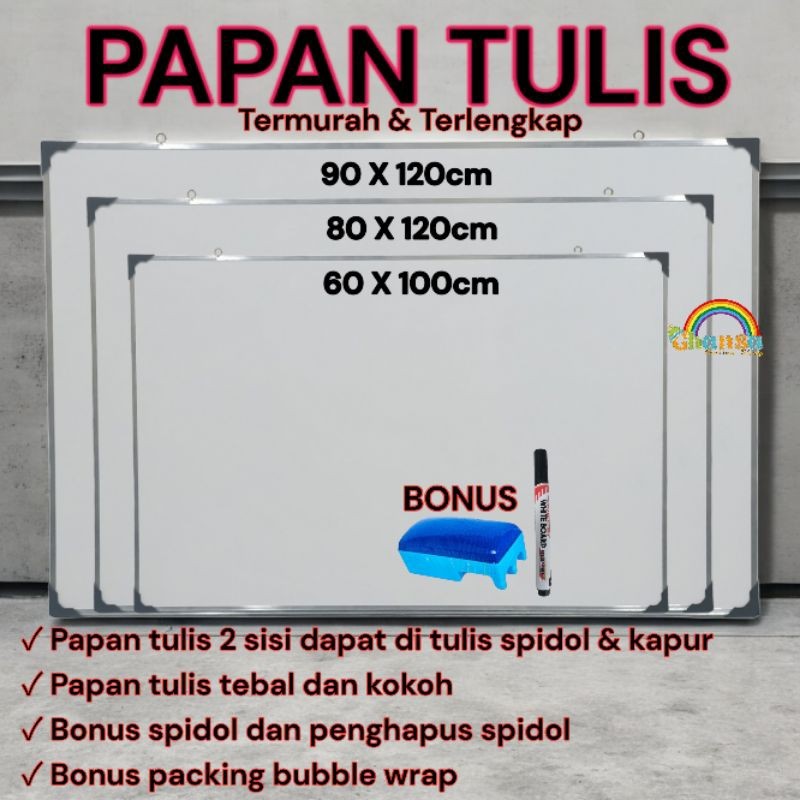 

Papan Tulis Dua Sisi 120 X 90cm / WHITEBOARD / Papan Tulis Anak / Papan Tulis Murah / Papan Tulis 90 X 120cm / White Bord Anak / Papan Tulis Murah