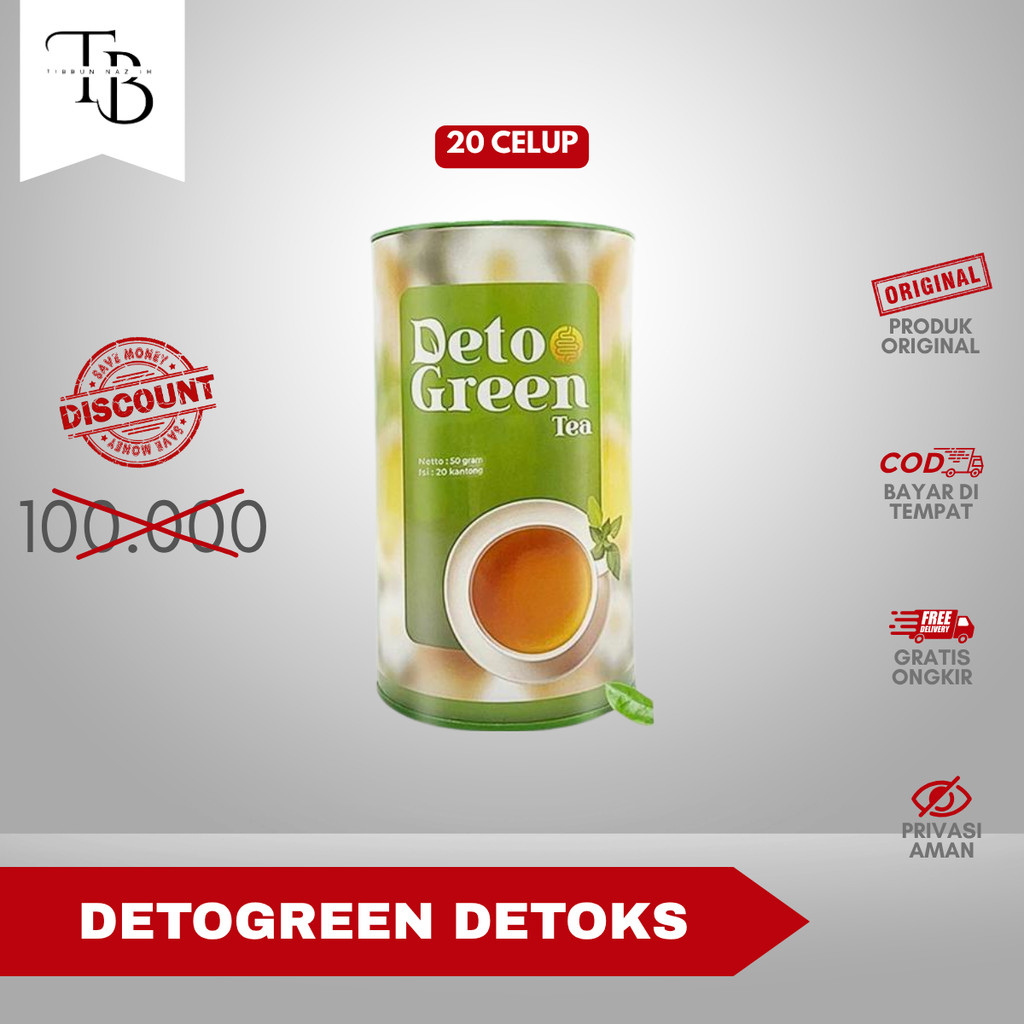 ( BISA COD ) DETO GREEN – isi 20 kantong celup | untuk membantu membersihkan racun tubuh original ME