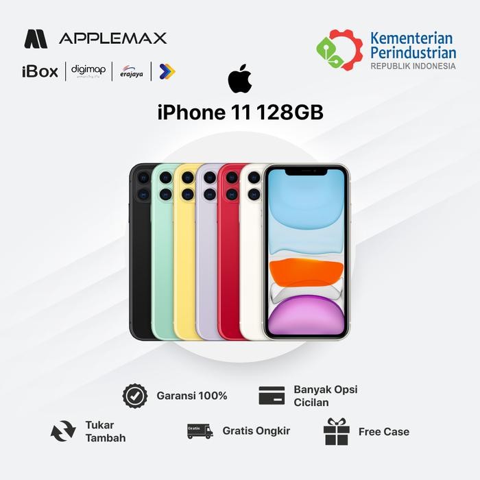 iPhone 11 128GB Fullset Mulus Original Murah - Bisa Cicilan Mahasiswa