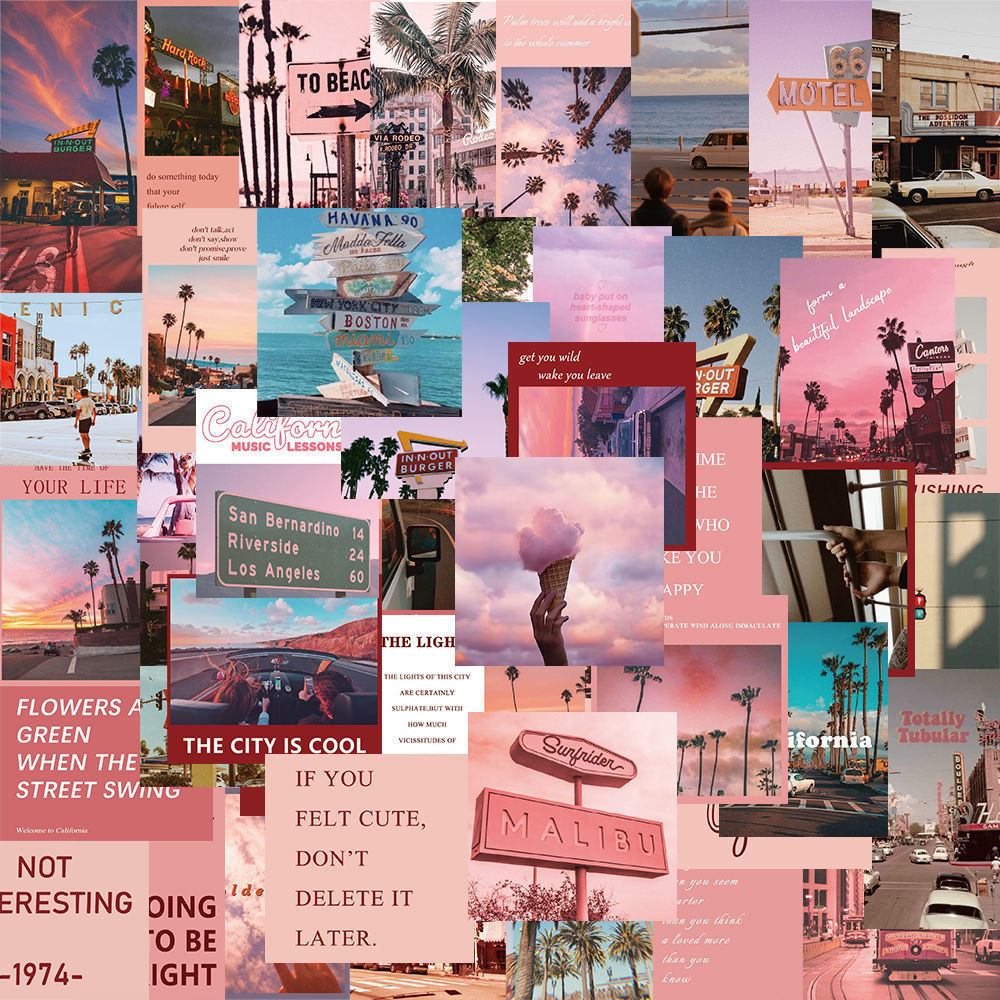 

10/30/50PCS New Popular Cartoon California Street Sticker Pack Skateboard Guitar DIY Laptop Waterproof Graffiti Decal Wholesale