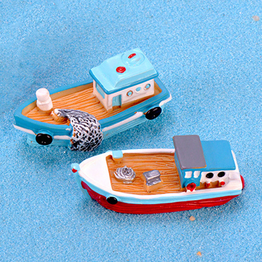 Miniatur Perahu Kapal Laut Hiasan Aquarium Aquascape Bonsai Rumah Boneka Maket Diorama Landscape