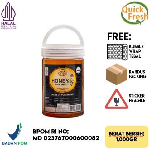 

Quick Fresh Honey 1000 Gr Bucket. Quick Fresh honey 1 kg Madu alami termurah