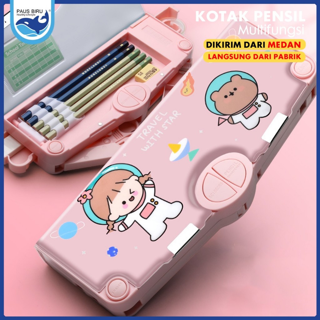 

PRODUK TERLARIS !! Paus Biru - Kotak Pensil/Tempat Pensil Bahan Plastik Multifungsi Untuk/Multifungsi Kotak Penyimpanan Alat Tulis