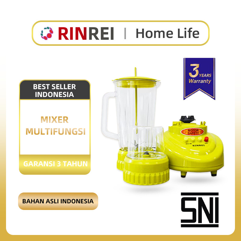 Rinrei COD Blender Plastik 3 In1 Pisau Foodgrade Multifungsi  Garansi Resmi 3 Tahun Murah In & 3 Nat