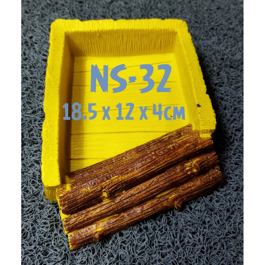 Water Dish Square Tempat Minum Reptil Sulcata Aldabra NOMOY NS-32 18.5x12x4cm Tangga Miring