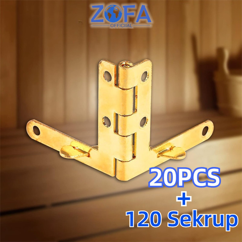 20pcs Engsel Siku Engsel 90'' Engsel Siku Kotak Perhiasan Mini Engsel L Untuk Box 3.3.3cm