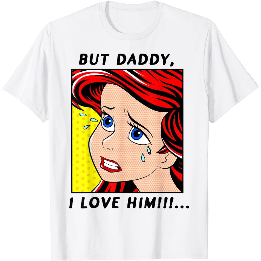 Kaos Dewasa Disney The Little Mermaid Ariel But Daddy I Love Him Comic T-Shirt