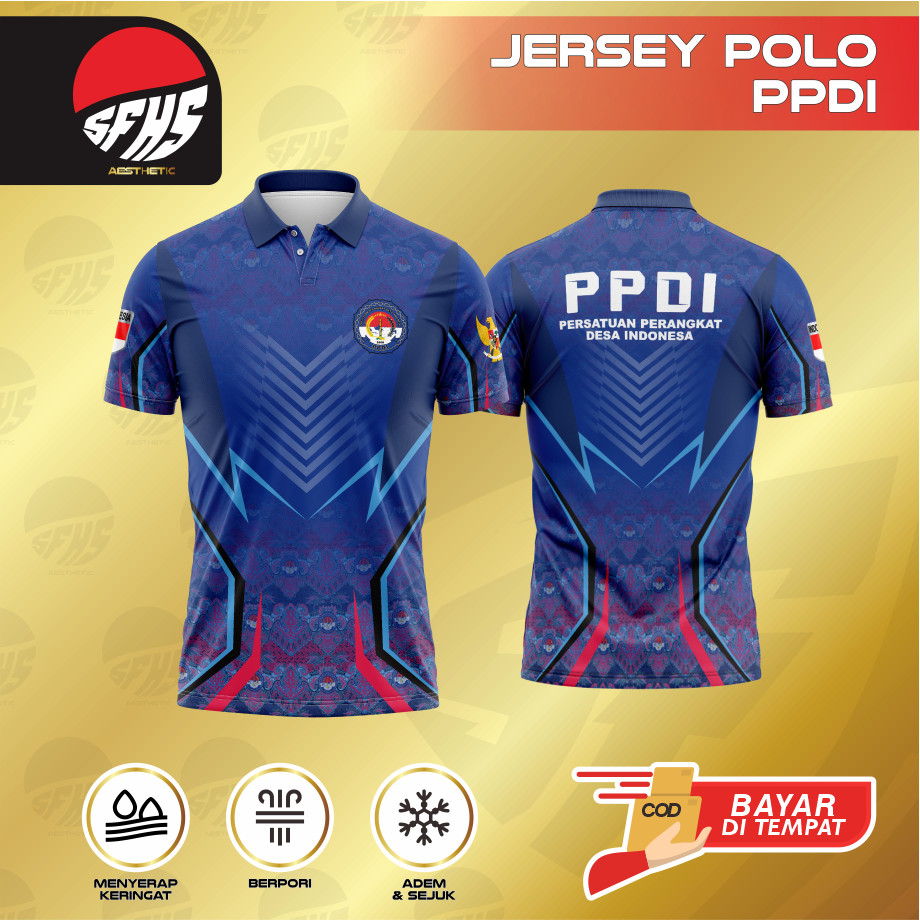 SFHS JERSEY POLO PPDI PENDEK / BAJU OLAHRAGA PPDI