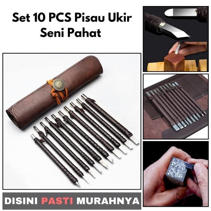 

EXTM Pisau Ukir Seni Pahat Carving Tool Tungsten Steel 10 PCS KZ10MV