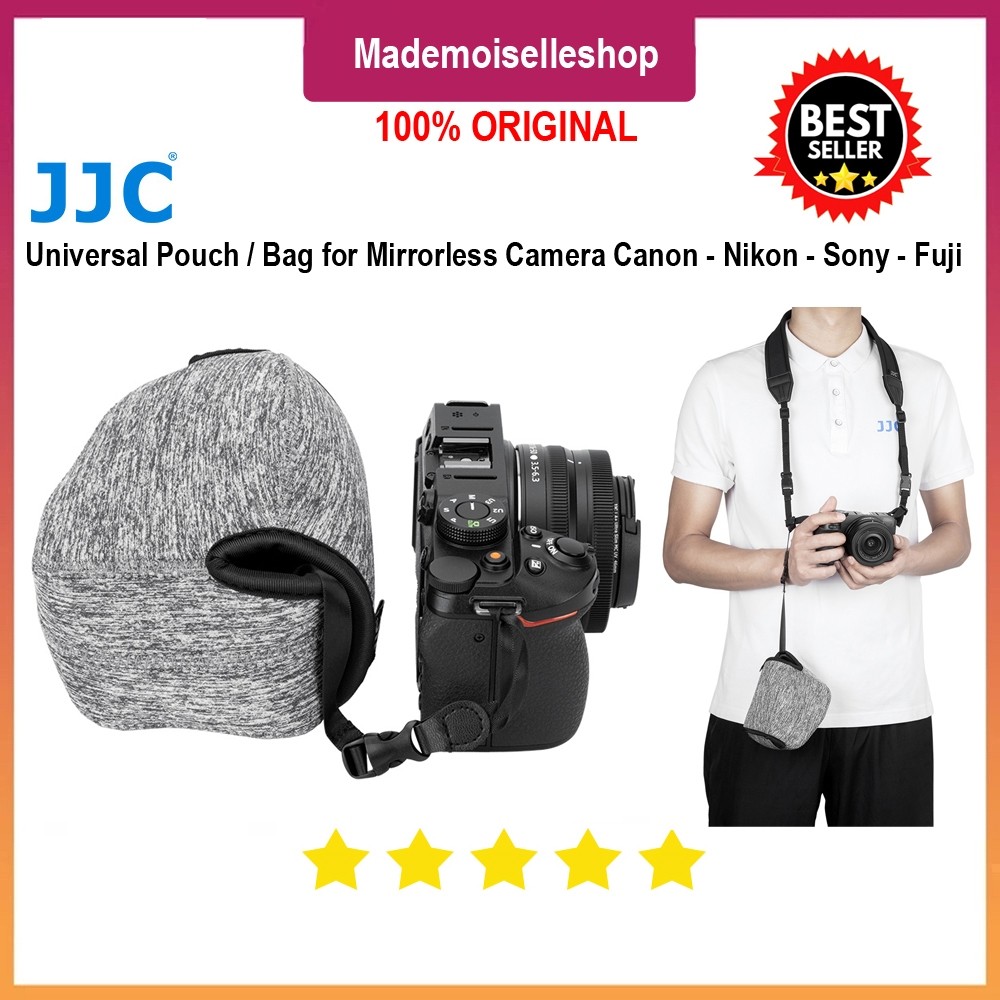 JJC Mirorrless Camera Pouch Universal - Tas Cover Kamera for Sony A6000 A6300 A6500 ZV-E10 Canon R50