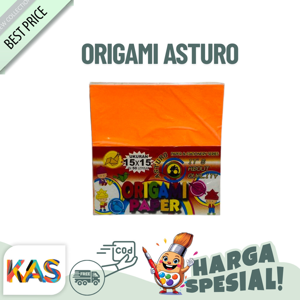 

Kertas Lipat/ Origami Asturo ukuran 15x15 cm