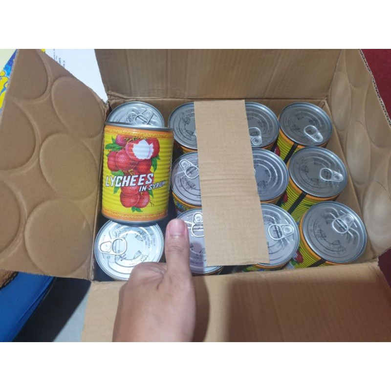

Leci kaleng lychee 1 dus 567gr x 12
