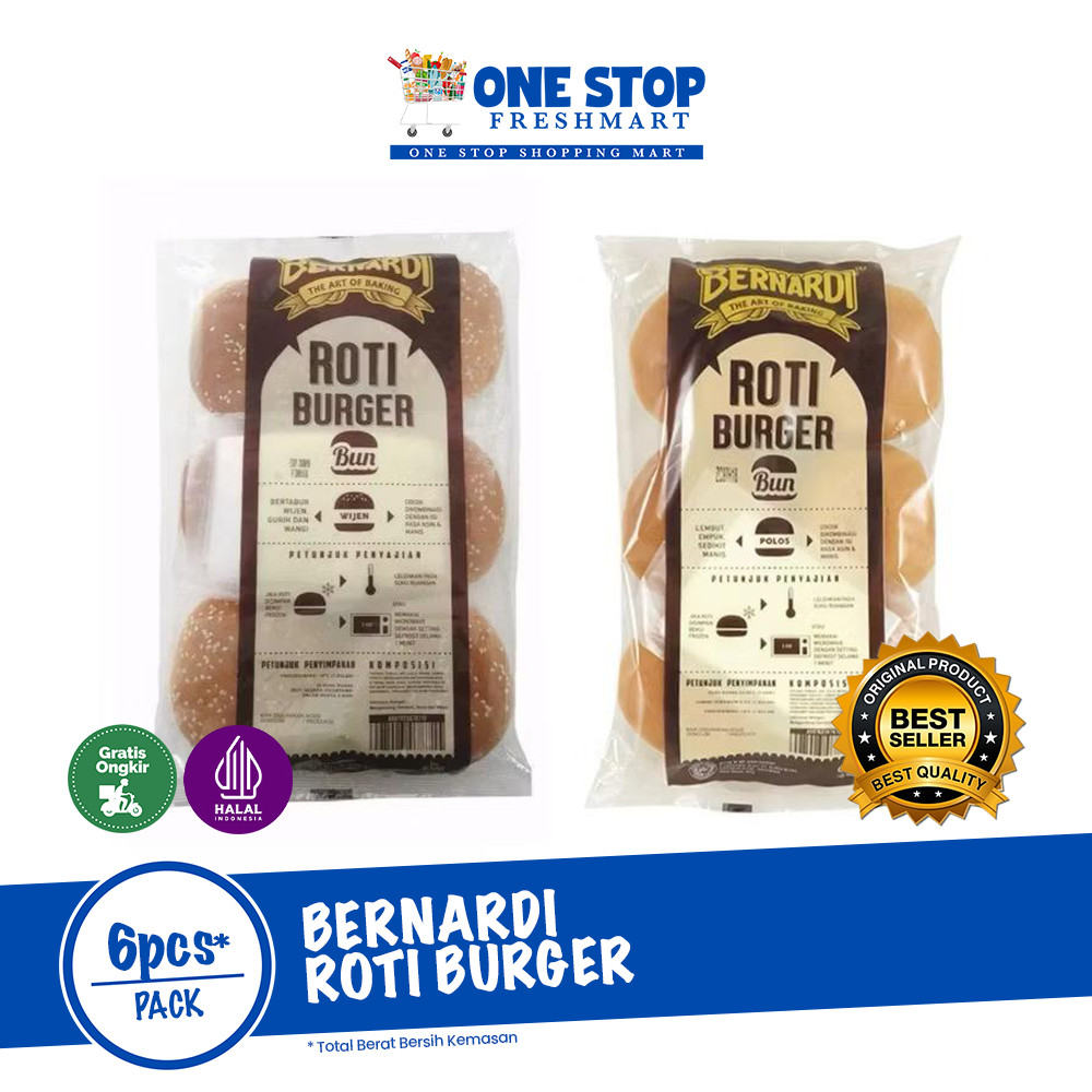 

BERNADI ROTI BURGER WIJEN ISI 6 / BERNADI ROTI BURGER POLOS ISI 6