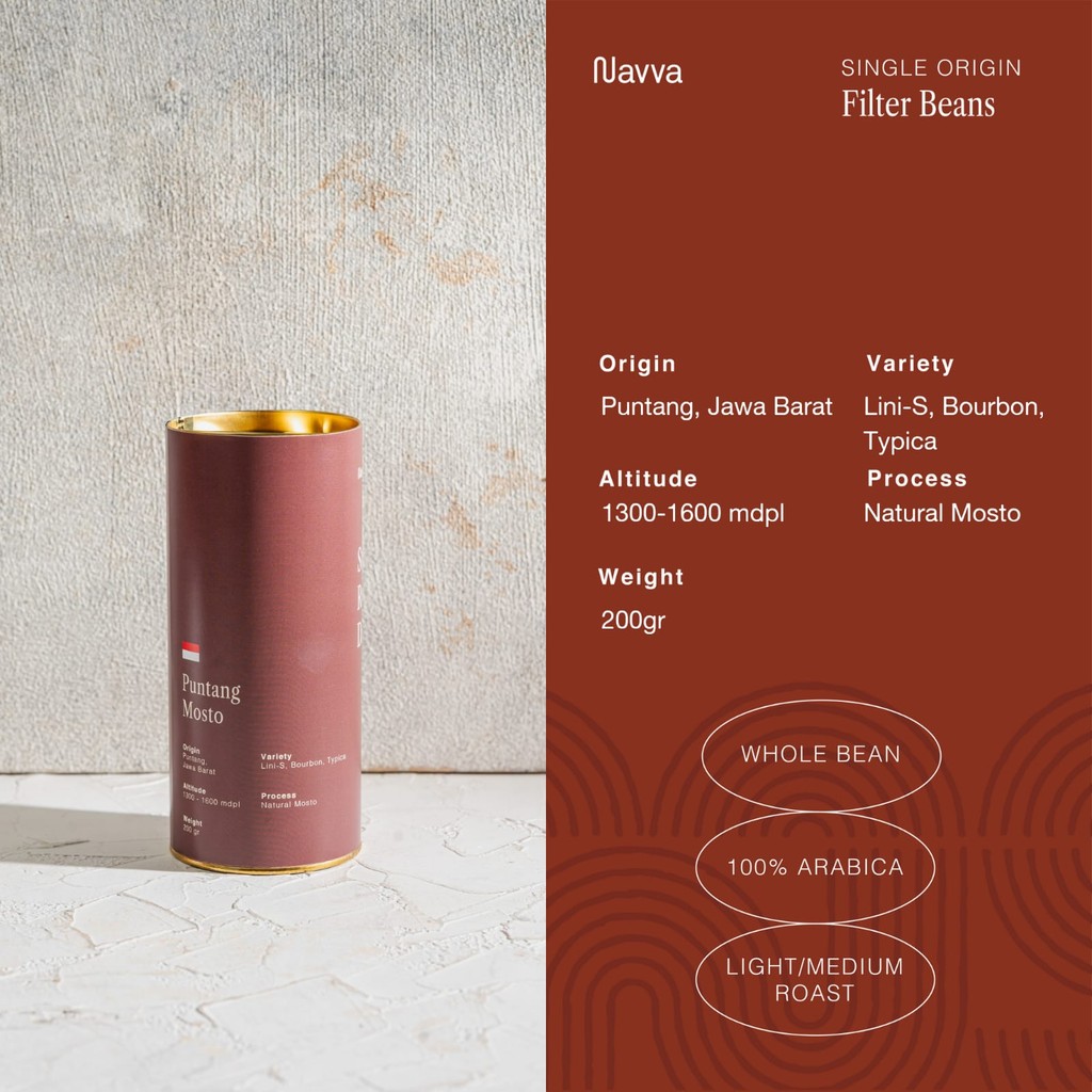 

200 gr Filter Beans Arabica Manual Brew Puntang Mosto / Biji Kopi Sangrai Arabika V60 - Biji