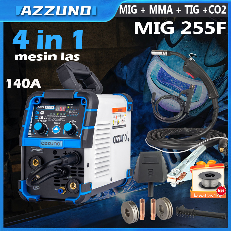 AZZUNO Mesin Las Listrik MIG TIG Arc CO2 Las Argon 4 In 1 Mesin Las Inverter Welding Machine Argon 1
