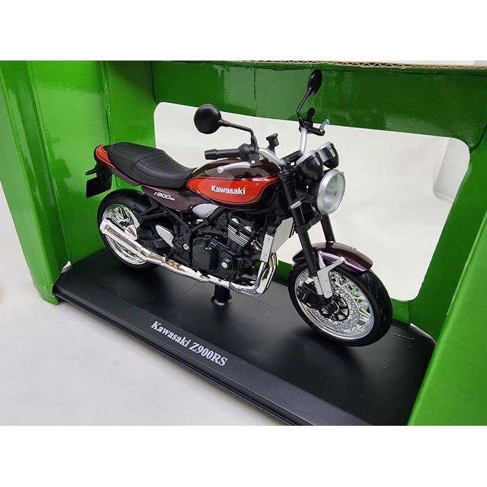 Diecast Miniatur Motor Kawasaki Z900RS Maisto Skala 1:12 w/ Stand
