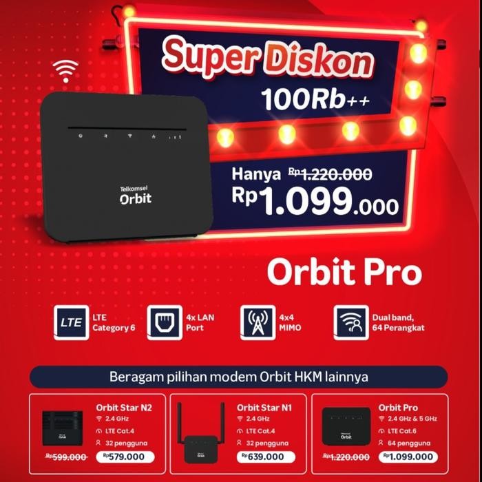 HKM 281 / HKM281 Orbit Pro Modem Telkomsel WiFi 4G High Speed