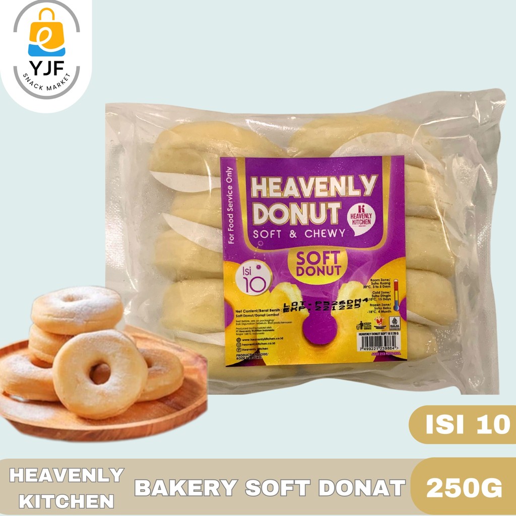 

Heavenly Kitchen Bakery Soft Donat 250g / Donat Isi 10 / Heavenly Donat Isi 10