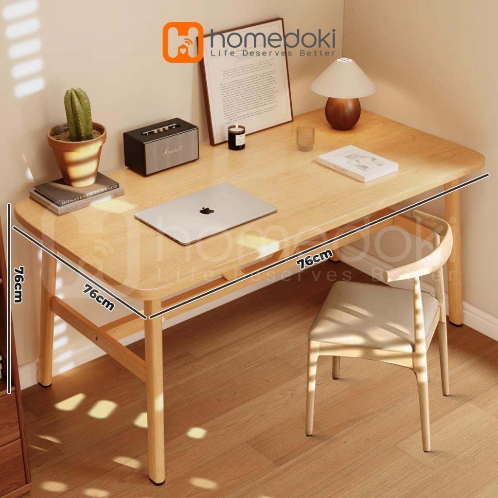 Homedoki Meja Makan / Meja Makan Putih / Meja Makan Minimalis / Meja Belajar