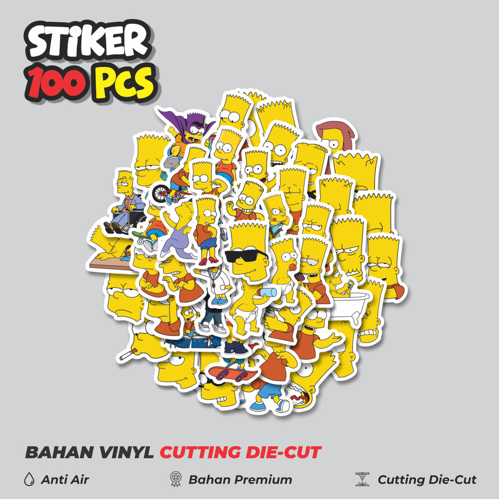 

Terbaru! 50 pcs Stiker Kartun Bart Simpson Dekorasi Lucu Kreatif untuk Notebook, Skateboard, HP