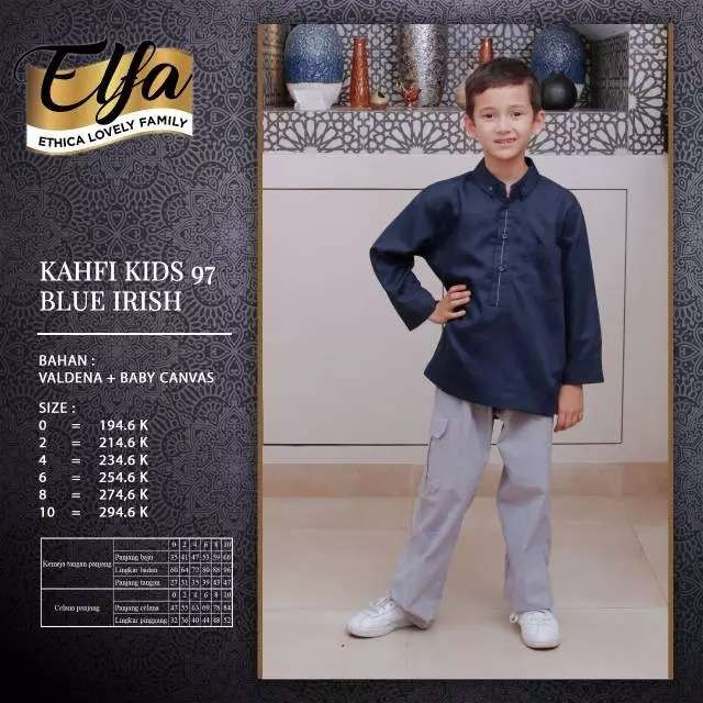 ETHICA KOKO ANAK KAHFI KIDS 97 BLUE IRISH