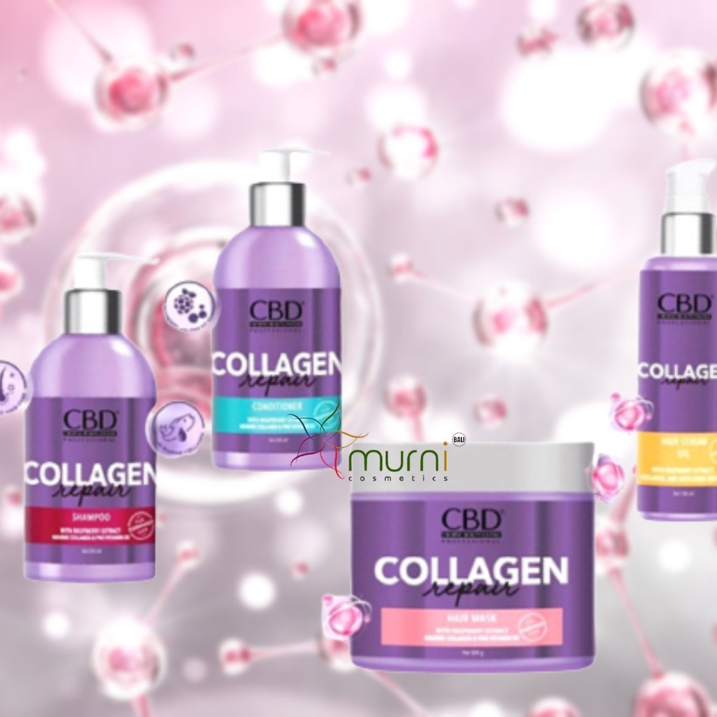 [ MURNI ] CBD COLLAGEN REPAIR SHAMPOO  | CONDITIONER | HAIR MASK [ UNGU ]