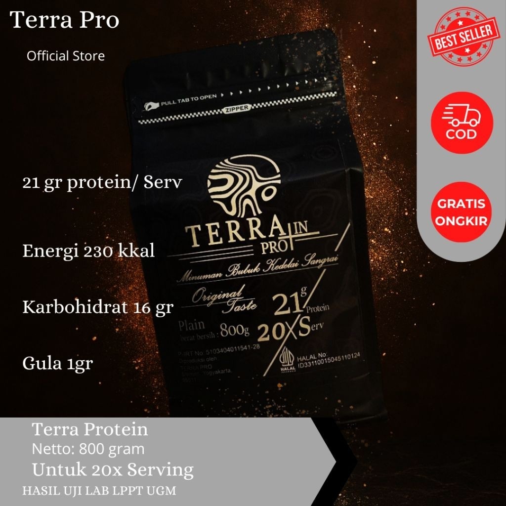 

Terra Protein 800gr – Susu Tinggi Protein Cocok untuk Gym,Pengganti Whey & Gaya Hidup Sehat