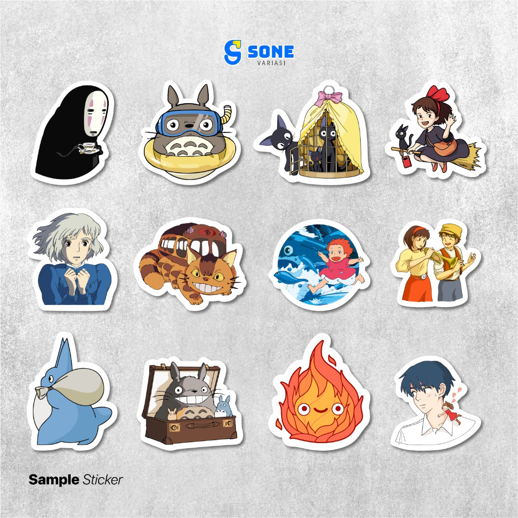 

Stiker Anime GHIBLI STUDIO Paper Vinyl Waterproof untuk Laptop Buku Jurnal Koper Koper Casing Phone