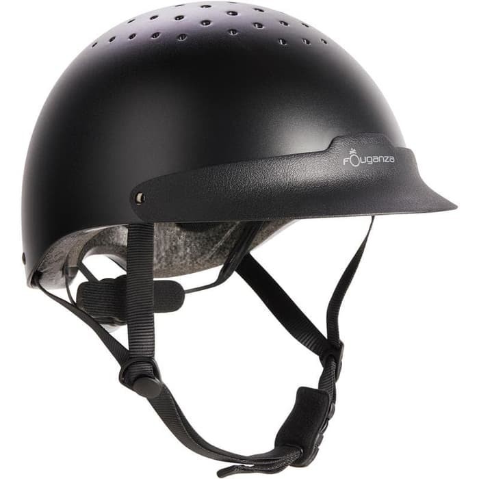 FOUGANZA Helm Berkuda 100 - Horse Riding Helmet - Black