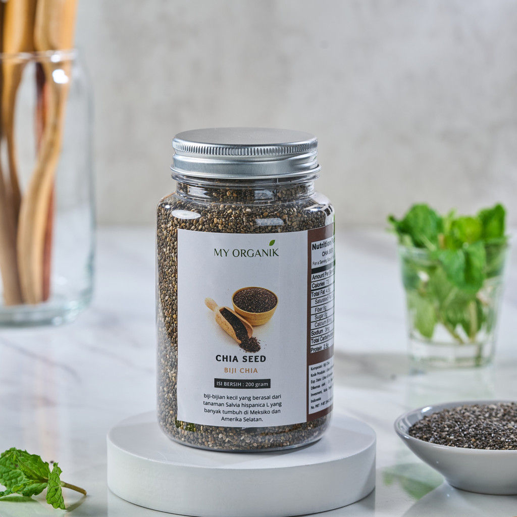 

My Organik Chia Seeds Premium Quality Original 100% Murni non GMO Biji Chia Hitam Organik
