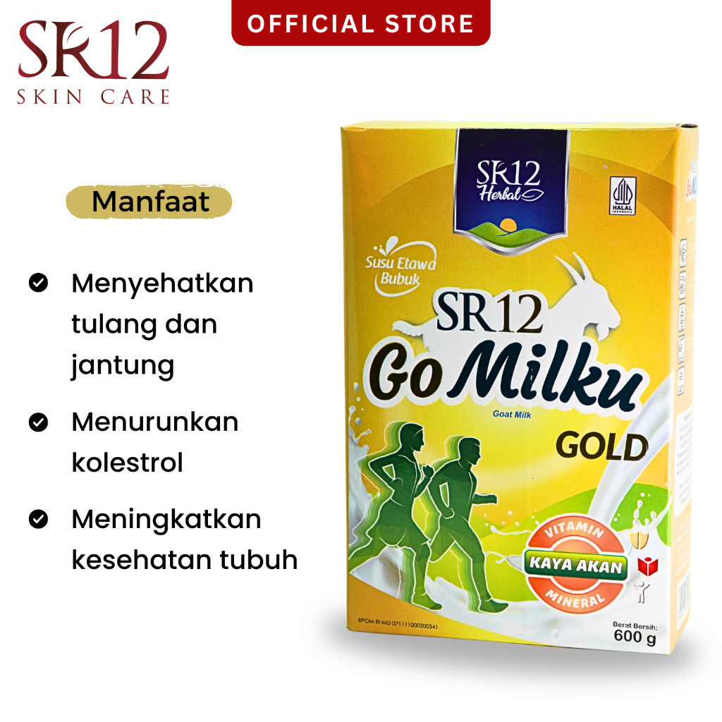 

SR12 Gomilku Gold Susu Kambing Etawa Bubuk 600gr / 200gr Rendah Lemak Tinggi Kalsium Bebas Gula