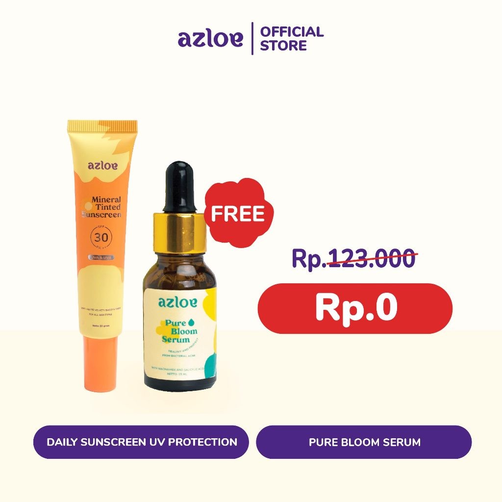 Tinted Sunscreen kulit berminyak + Serum Jerawat dan Bruntusan | serum komedo | serum acne [SPECIAL 