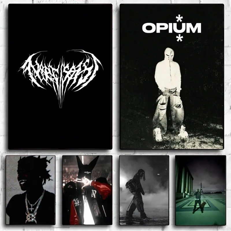 

O-Opium Rap Playboi Carti Poster No Framed Poster Kraft Club Bar Paper Vintage Poster Wall Art Painting Bedroom Study Stickers