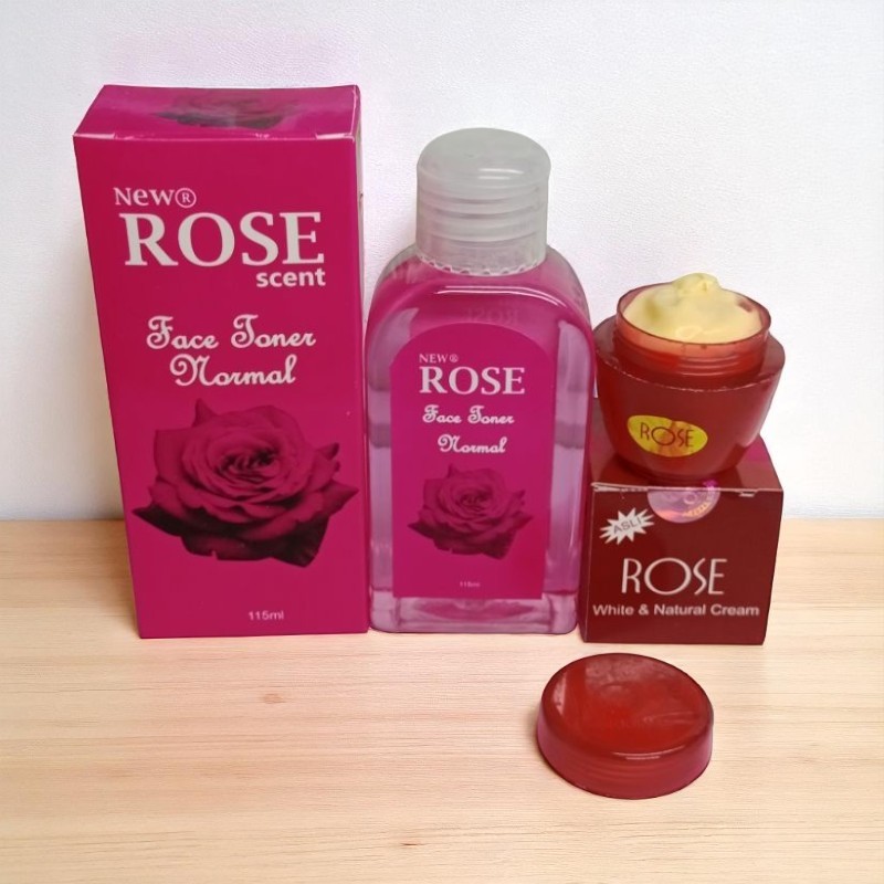 Paket Cream Rose Original ( Paket toner 115ml + krim Siang&Malam)