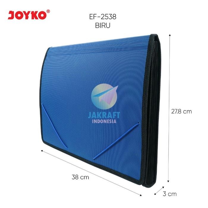 

【YANA-M】DISKON!!! (1 Pcs) Expanding File w/ Elastic Band F4 FC Folio JOYKO EF-2538 Map Accordian Akordeon Harmonika Plastik Tali Dokumen Sertifikat Berkas 13 Kantong Pocket - Biru / Blue