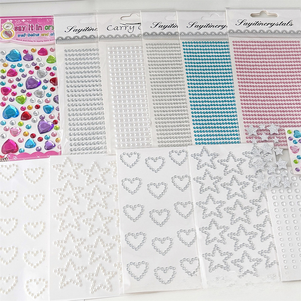 

[HARU] 3D Diamond Gem Series Sticker Sheet Stiker Permata Timbul Stiker Hiasan Journaling Kit DIY Decorations Sticker