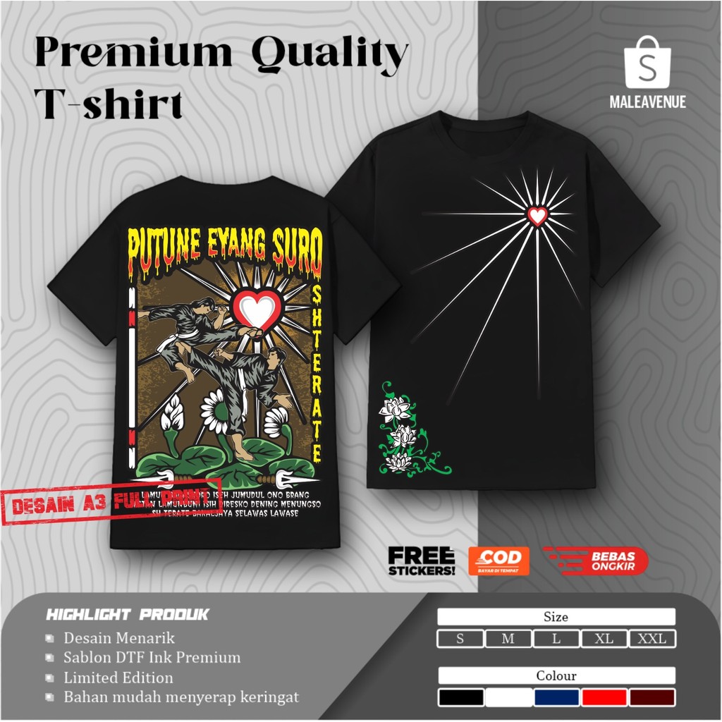 Kaos PSHT Motif Putune Eyang Suro By Maleavenue