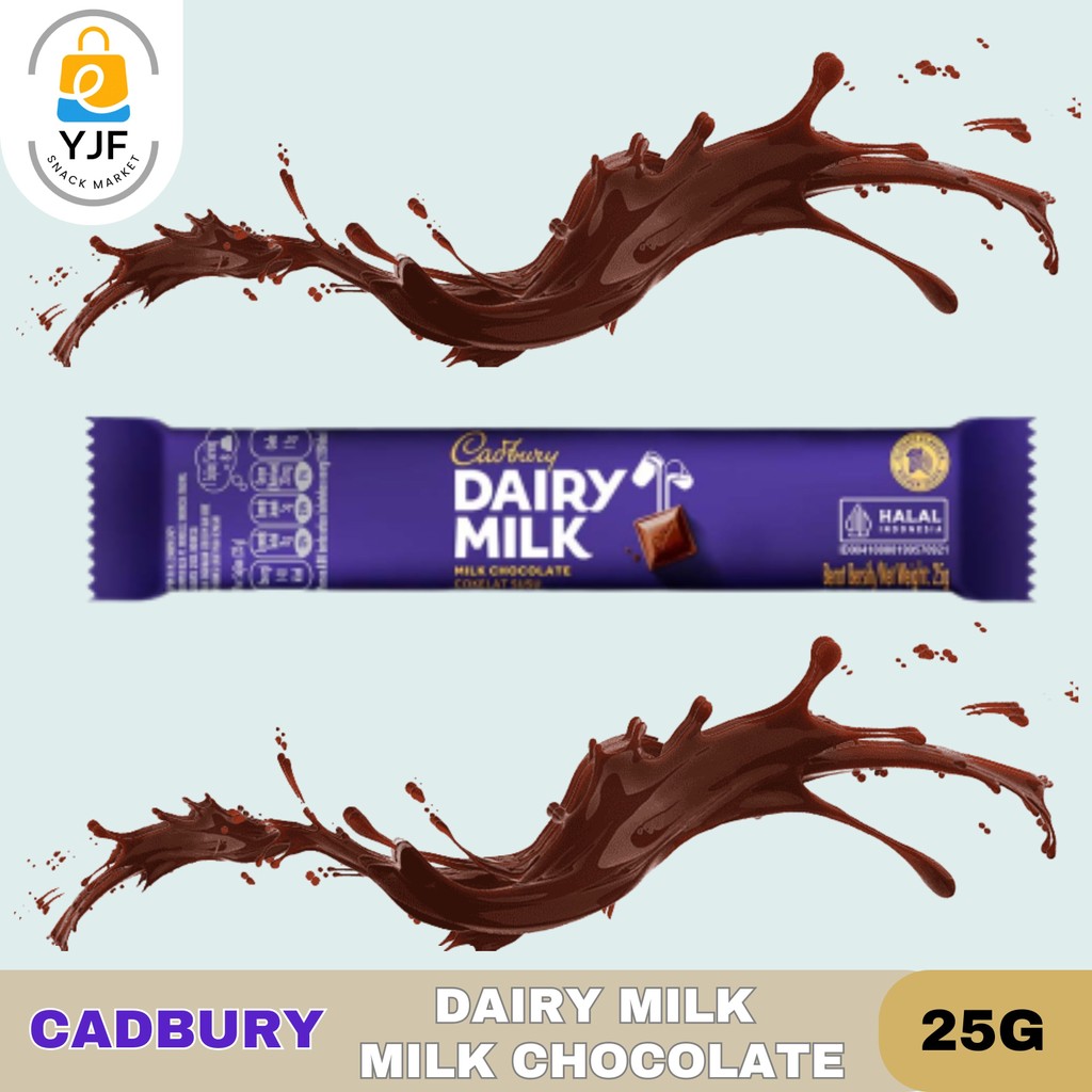 

Cadbury Dairy Milk 25G / Coklat Susu / Chocolate / Import Australia / Milk Chocolate Kemasan 25G